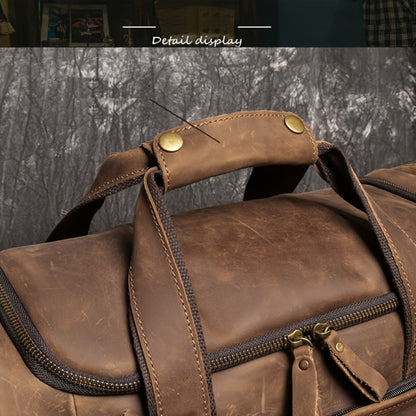 Gym Duffel Bag – Genuine Leather, Large Capacity, Multi-Pocket, for Travel & Work | Bag Vero – detail view 20