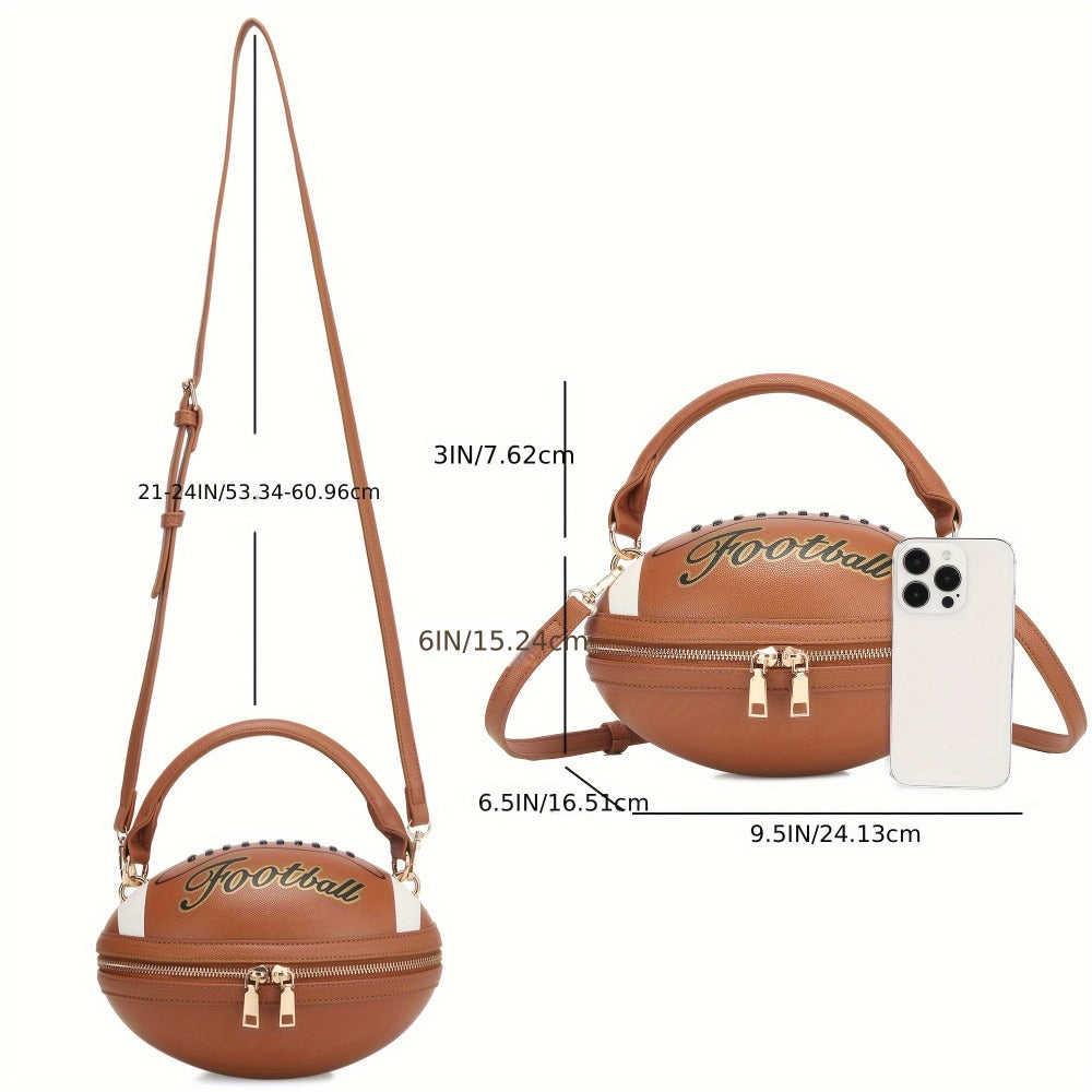 Fashion American Football Style Crossbody Bag for Women Shoulder Bags Rugby Style Purses Designer Ball Novelty Handbags