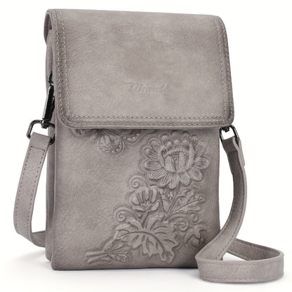 Small Crossbody Bag for Women, Cell Phone Purse Womens Shoulder Handbags Wallet Purse with Credit Card Slots Adjustable Guitar Strap PU Crossbody Tote Bag Gift for Mom Modern