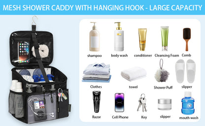 Travel Toiletry Bag – for Travel, Hanging Mesh Shower Caddy Handle | Bag Vero – detail view 10