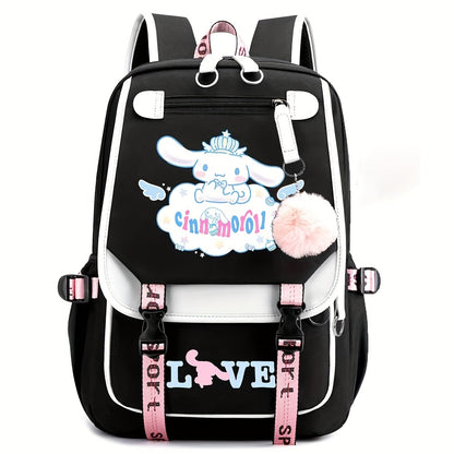 Sanrio Kuromi Backpack Cartoon Laptop Backpack Cute Large Travel Bag Casual Backpacks