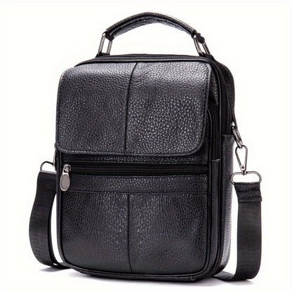 Men's Crossbody Bag – Genuine Leather, Large Capacity, for Travel & Work | Bag Vero – detail view 9