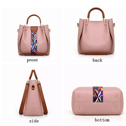 4 in 1 Women Handbag Set Soft PU Leather Top Handle Bag, Tote Bag, Shoulder Bags Crossbody Bag Wallet Purse Set