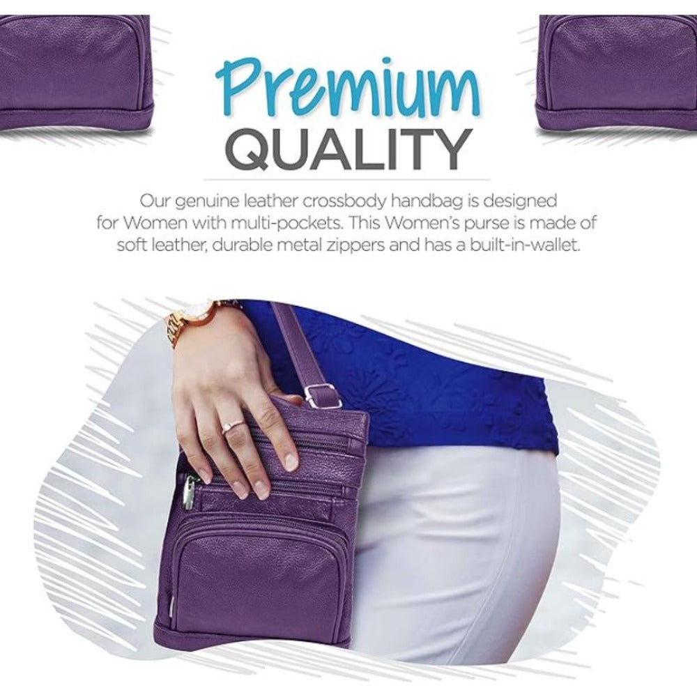 Women's Wallet – Genuine Leather, Multi Pocket, Adjustable Strap | Bag Vero – detail view 45