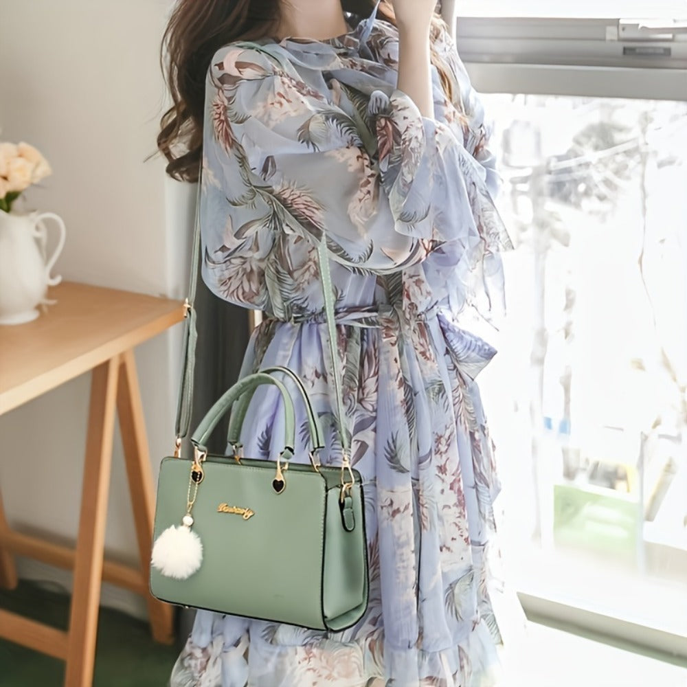Small Fashion Purses and Handbags for Women Ladies Crossbody Bags Top Handle Satchel Shoulder Bags Totes with Pendant