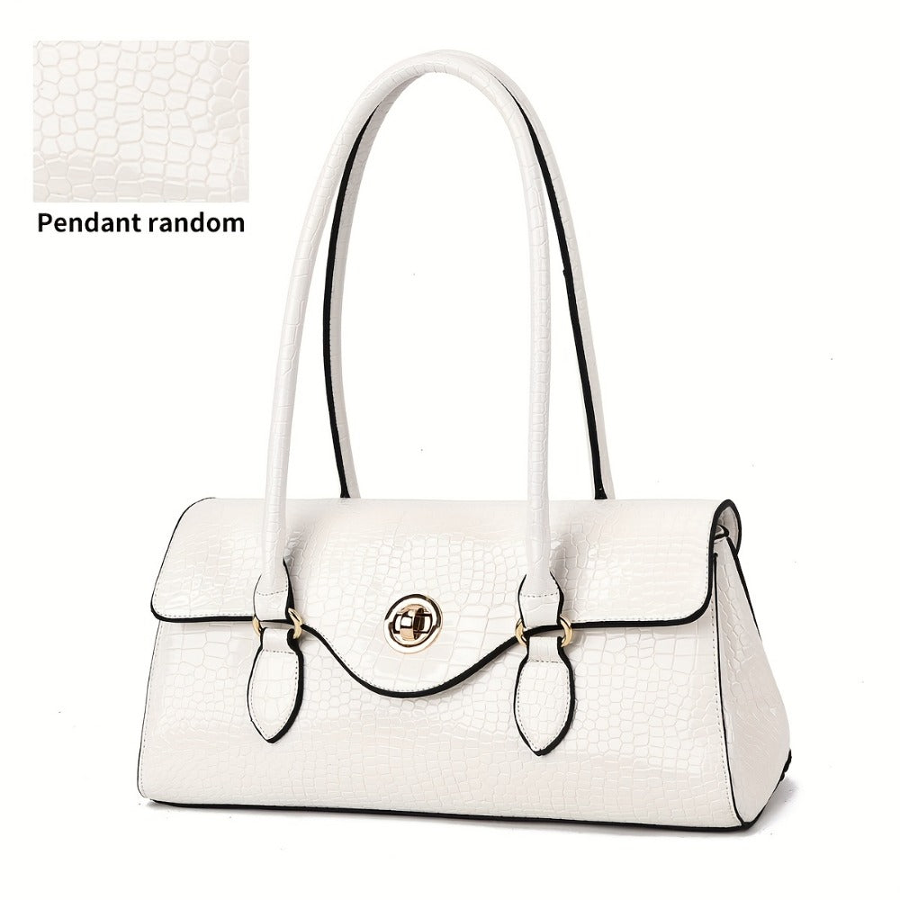 Crossbody Bag for Women – Crocodile Embossed High Gloss Textured | Bag Vero – detail view 13