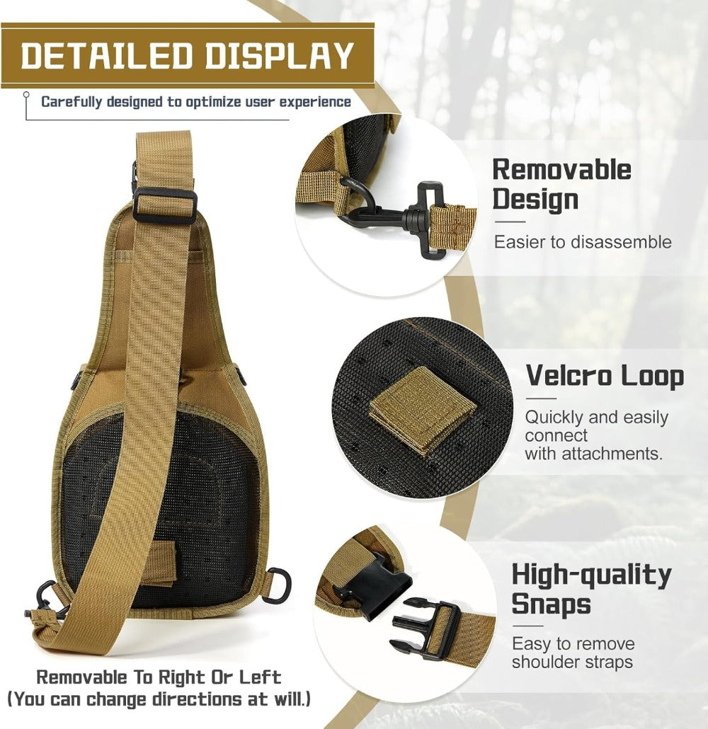 Tactical Chest Bag Backpack, Men's And Women's Shoulder Messenger Bag, Molle, EDC Backpack, Perfect for Daily Commuting, Gifts for Friends And Family, Christmas Gifts