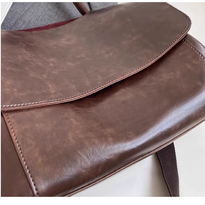 Crossbody Bag for Women – Vintage Leather Satchel Handmade Top | Bag Vero – detail view 18