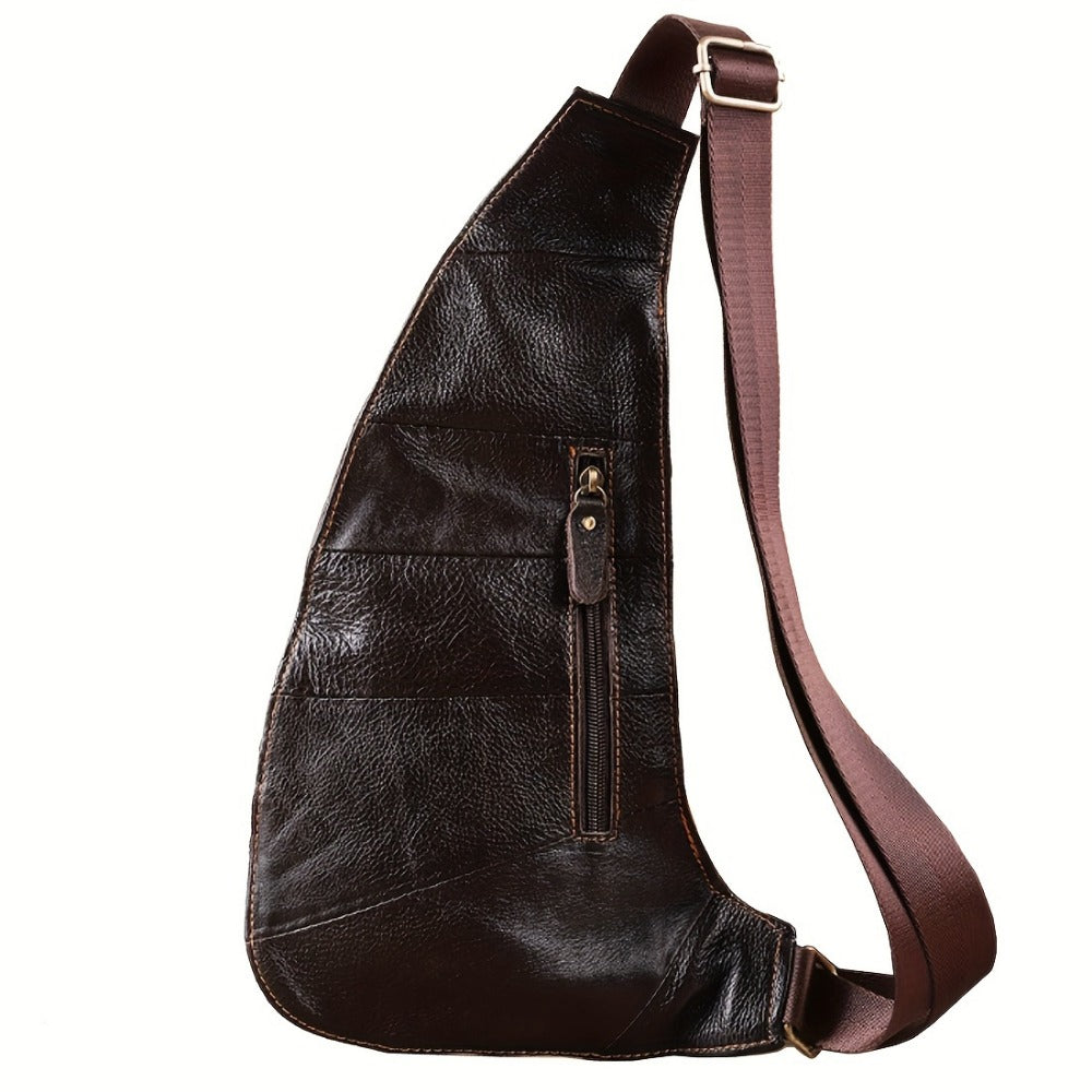 Sling Bag – for Travel, Leather Sling Vintage Chest Pack | Bag Vero – detail view 15