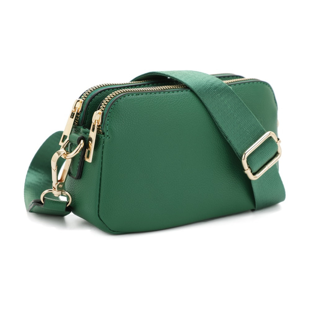 Women's Vegan Leather Handbag - Lightweight Small Crossbody Purse with Adjustable Wide Strap, Zipper Closure & /Korean Style - Casual Everyday in ( Leather) | Ethical Fashion for, Outings & Special Events