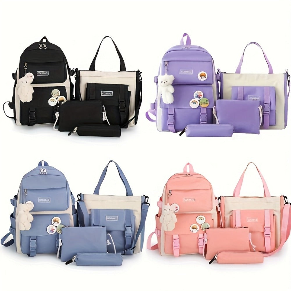 Travel Backpack – 4-Piece, Canvas, Large Capacity, for Travel & School | Bag Vero – detail view 13