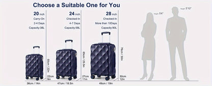 Somago 1/3/5pcs Luggage Sets, 28 Inch/20-24-28 Duffel Bag, 5pcs Suitcases with Wheels, Suitcase Set ABS Hard Case Luggage with TSA Lock Spinner Wheels Durable Travel Luggage with YKK Zipper, for Teenager