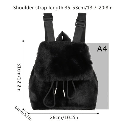 1pc Women'S Backpack Women'S Small Backpack Travel Small Bag Plush Element Backpack Multi-Purpose Backpack Fashion Casual Backpack