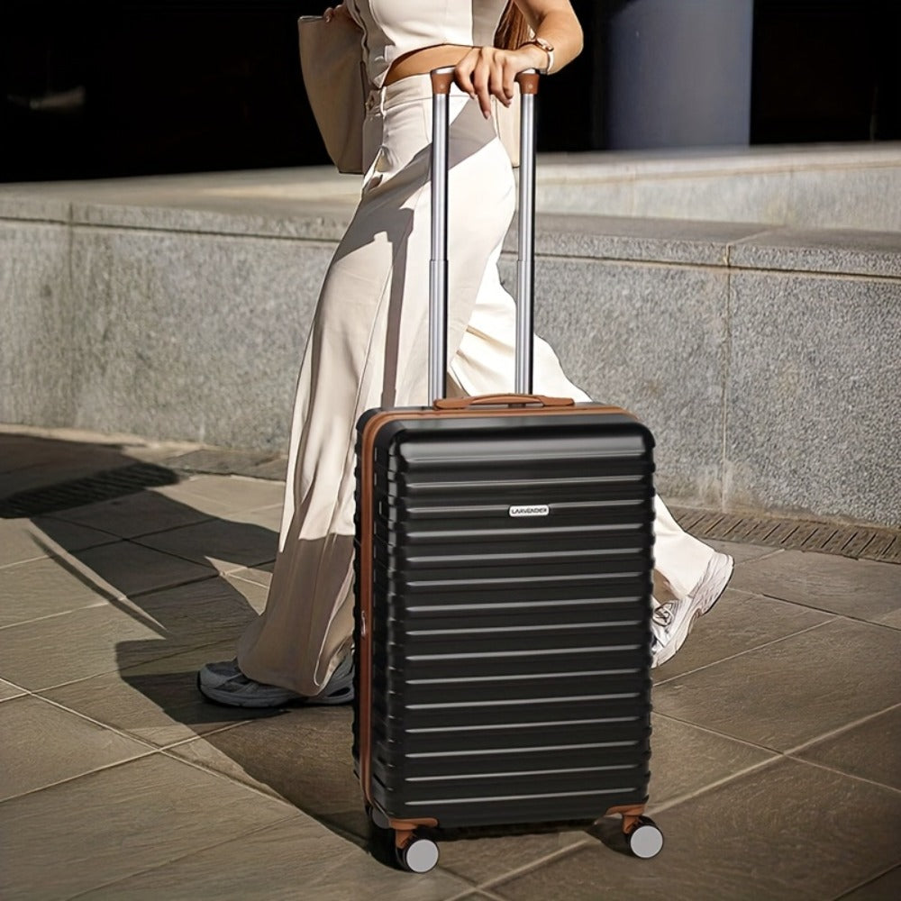 ABS Luggage 6pcs Set, Expandable Luggage Set (limited to 24 Inches&28 Inches), Luggage with Swivel Wheels, Large Capacity Family Travel Hard Shell Luggage, with TSA Lock, Portable, Handbag/18 Inches/20 Inches/24 Inches/28 Inches