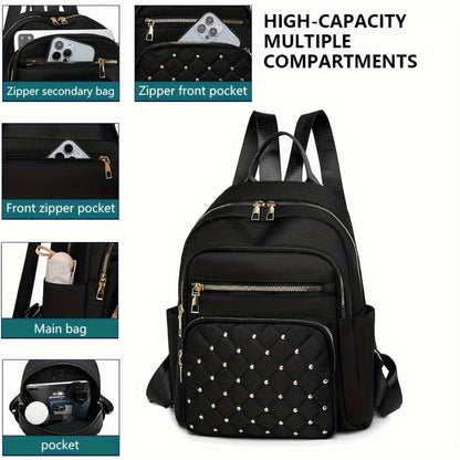 Backpack for Women – Nylon, Large Capacity, Multi-Pocket, for Travel & Work | Bag Vero – detail view 9