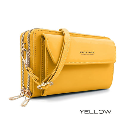 Women'S Fashionable And Versatile Mobile Phone Bag Wallet, Large Capacity, Multifunctional, Portable, Outdoor Shopping And Travel Wallet, Double-Layer Zipper Card Bag for Women