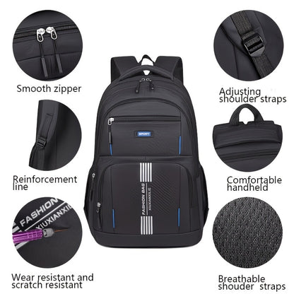 3pcs Men'S Backpacks With Multiple Compartments, Large Capacity, Fashionable Travel Backpacks, Laptop Bags, And Commuting And School Backpacks