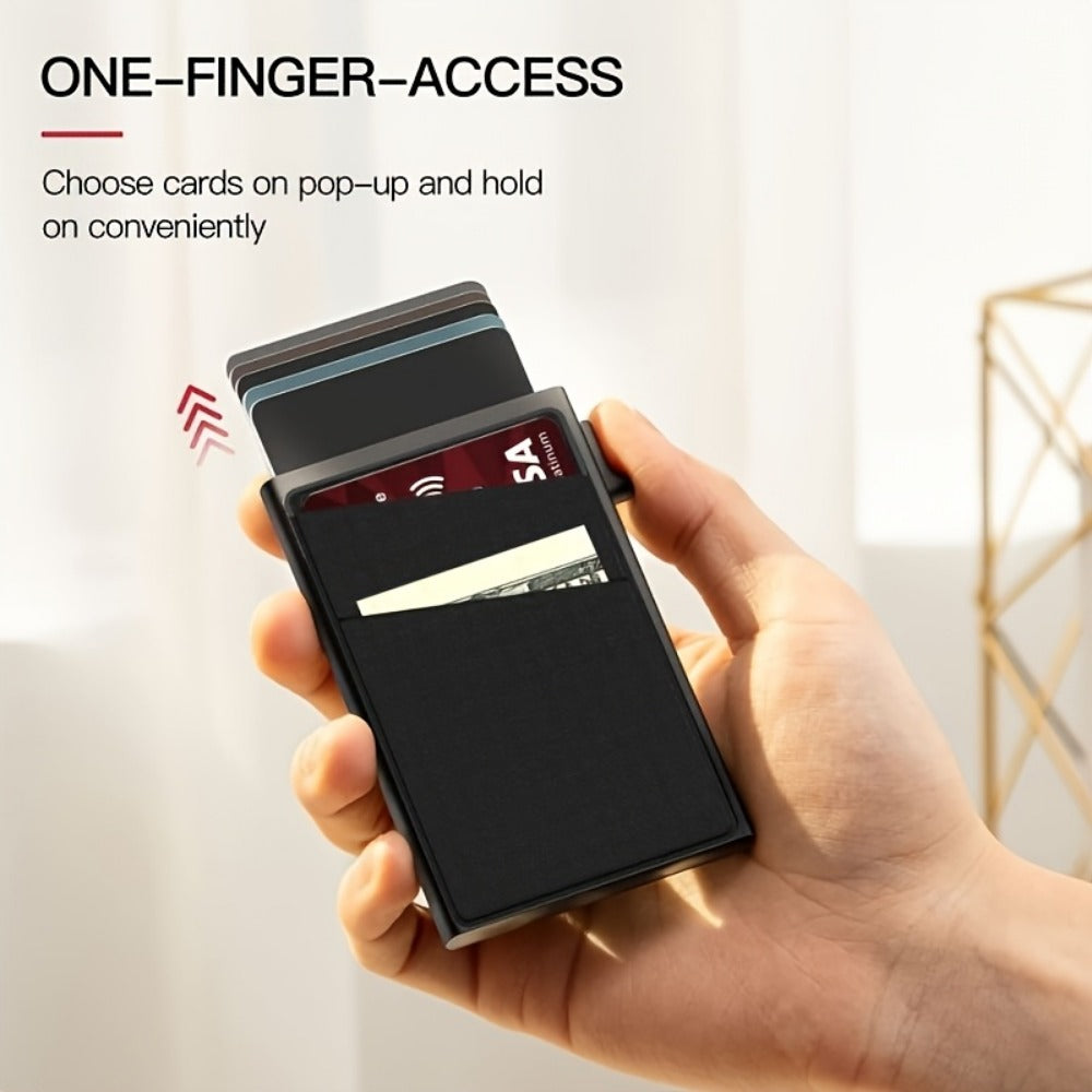 Men's Wallet – RFID Blocking, Metal Pop Up Card Case | Bag Vero – detail view 10