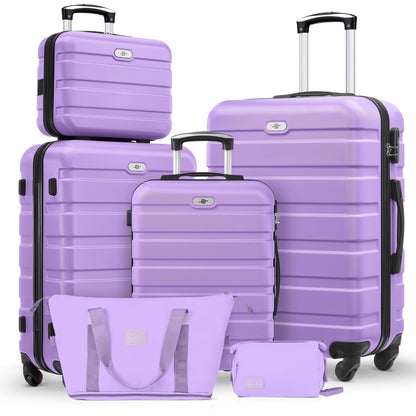 Suitcase Set, Multi-piece Suitcase Set, Abs Material + Safety Combination Lock + Three-section Adjustable Pull Rod +360°, Rich Suitcase Set