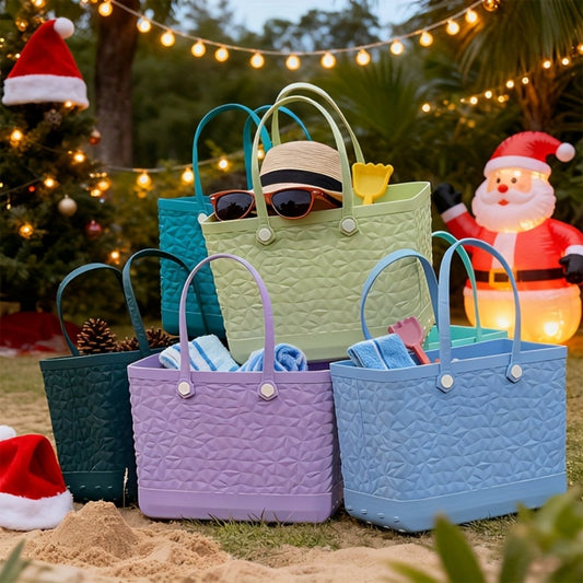 2026 New EVA Beach Bag Tote Travel Bag with Fixed Shoulder Strap Open Design High Quality Sand-Resistant Easy Storage - Durable Lightweight Easy to Clean Vacation Essential Perfect for Beach Pool Outdoor Activities Ideal New Year Gift for Family