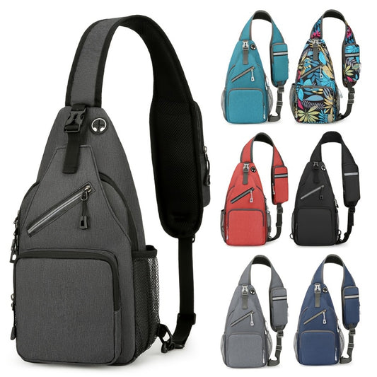 2pcs Single Shoulder Bag for Men And Women, 21 Combinations Trendy Canvas Leisure Sports Small Backpack Oxford Cloth One Shoulder Bag Messenger Bag Chest Bag