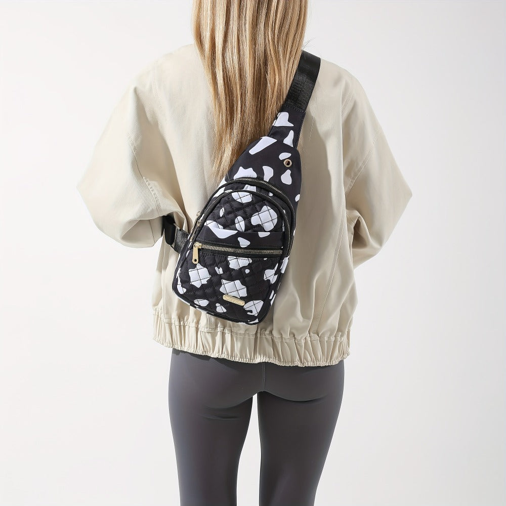Chic Quilted Crossbody Chest Bag - Versatile Solid Color - Perfect for Daily Use, Casual Outings & Travel - Lightweight & Comfortable Women's Sling Shoulder Purse