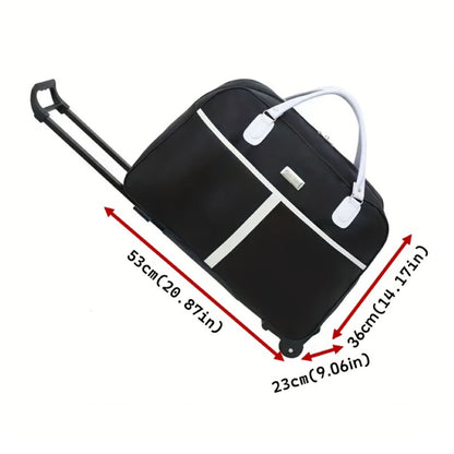 Rolling Duffel Bag Women Large Capacity Lightweight Travel Tote Carry On Luggage with Wheels Foldable Weekender Bag for Students Short Trips Christmas Gifts