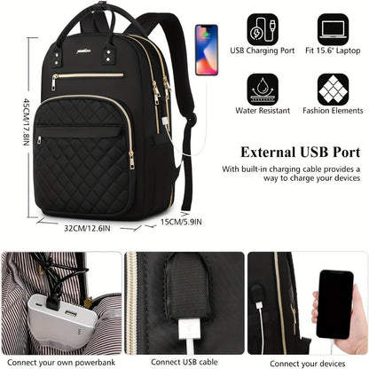 Laptop Backpack – USB Charging, for Work & School | Bag Vero – detail view 5