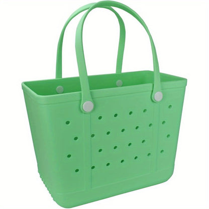 [Rubber Beach Bag] Extra Large Rubber Beach Bag Tote Bag | For Women Large Sandproof Travel Tote Bags For Beach Outdoor Sports