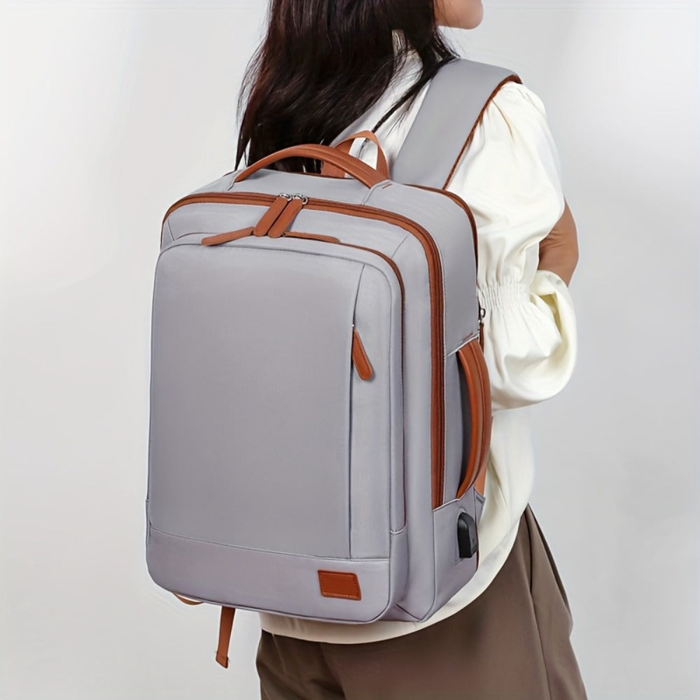[Large Capacity Expandable Backpack] Large Capacity Expandable Laptop Backpack, Lightweight Travel Shoulder Bag, Dry and Wet Separation, Handheld Design, Suitable for Travel, Business, Commuting, School, Etc