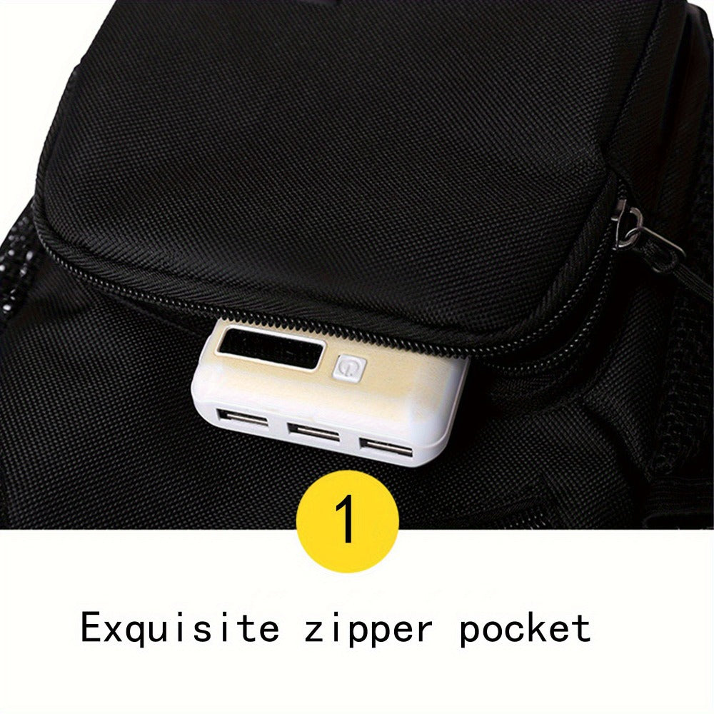 Italian-style Crossbody Bag - Large Capacity Convertible Backpack/shoulder Bag with Adjustable Shoulder Strap, Durable Polyester - Suitable for Travel And Daily Commuting - Unisex Backpack, (white/black) Crossbody Bag, Multi-functional Tote Bag