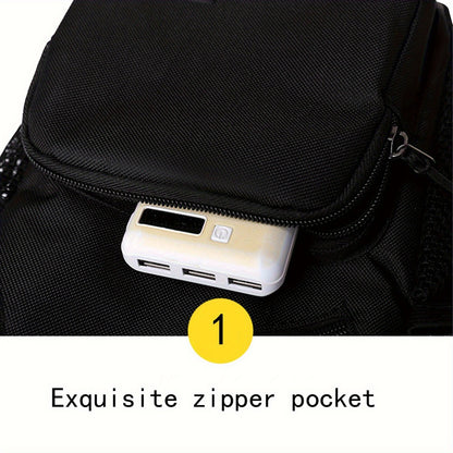 Italian-style Crossbody Bag - Large Capacity Convertible Backpack/shoulder Bag with Adjustable Shoulder Strap, Durable Polyester - Suitable for Travel And Daily Commuting - Unisex Backpack, (white/black) Crossbody Bag, Multi-functional Tote Bag