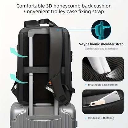 Casual Backpack, Large Capacity Travel Business Bag, Laptop Backpack with Password Lock, Ideal Choice for Gifts, School Bags, Valentines Gifts