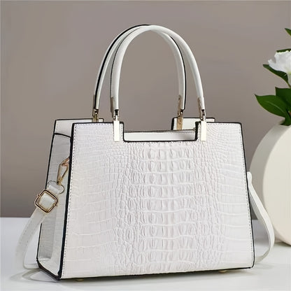 Elegant Gradient Color Crocodile Pattern Women's Handbag Multifunctional Crossbody Shoulder Bag Fashionable Commuting Gift Handbag Christmas Gifts