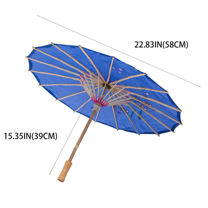 Small 22" Japanese Chinese Umbrella Parasol Ideal for Weddings, Parties, Photography, Costumes, Cosplay, and Decorative Events