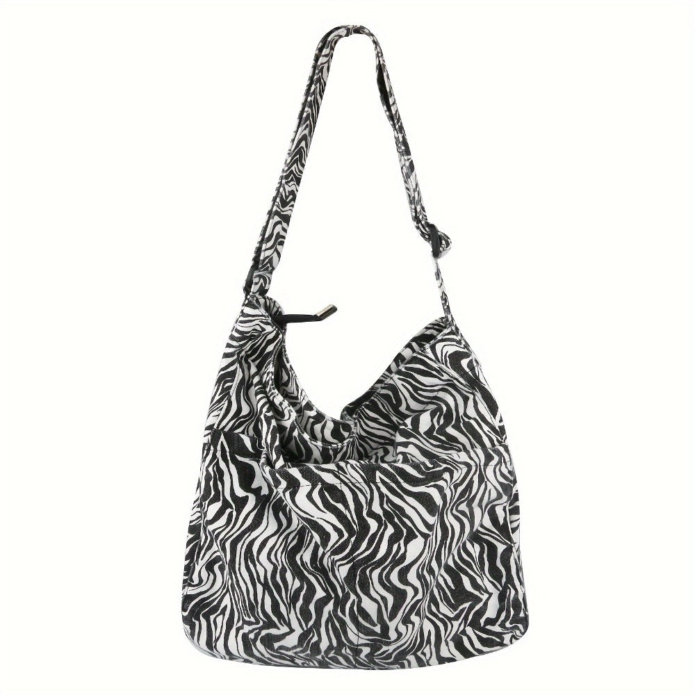 Canvas Hobo Crossbody Shoulder Tote Bag for Women And Men W/Multi-Pocket Casual Purse Messenger Bags Travel Work
