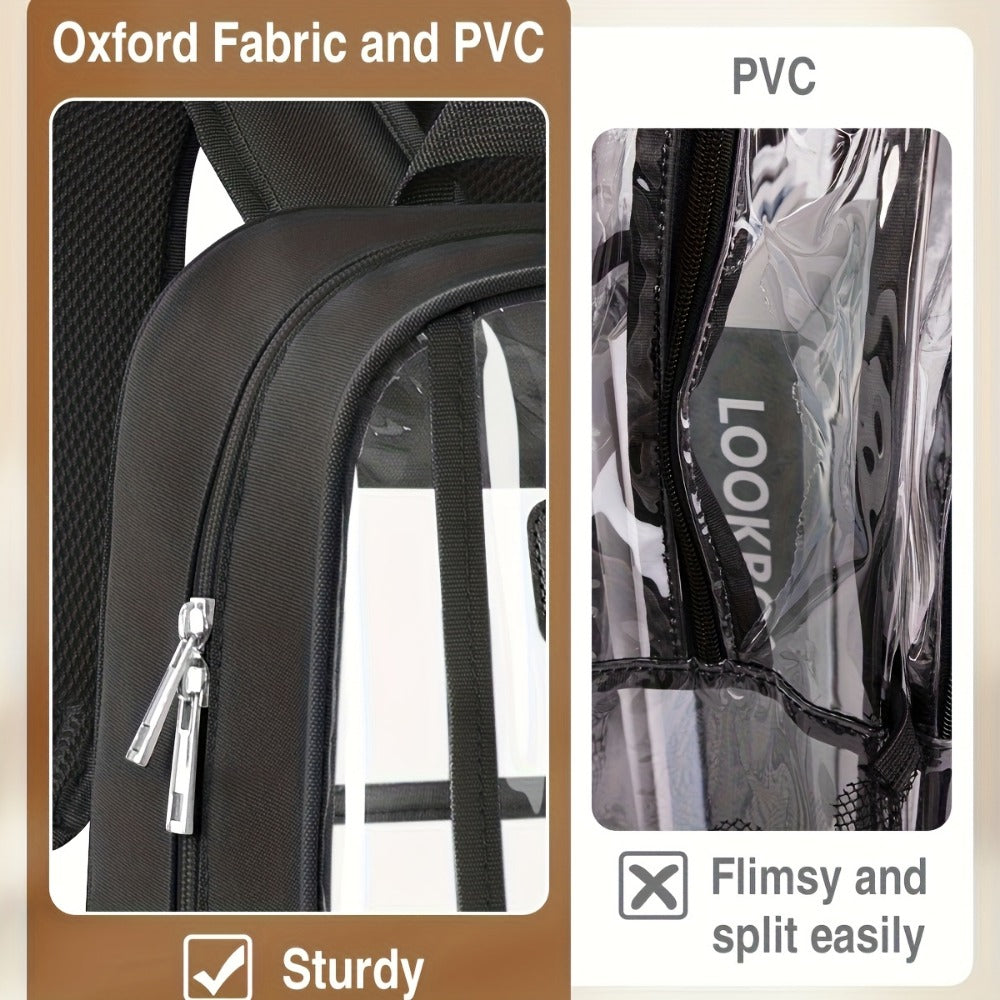 Travel Backpack – PVC, Clear, Transparent, Large Capacity | Bag Vero – detail view 5