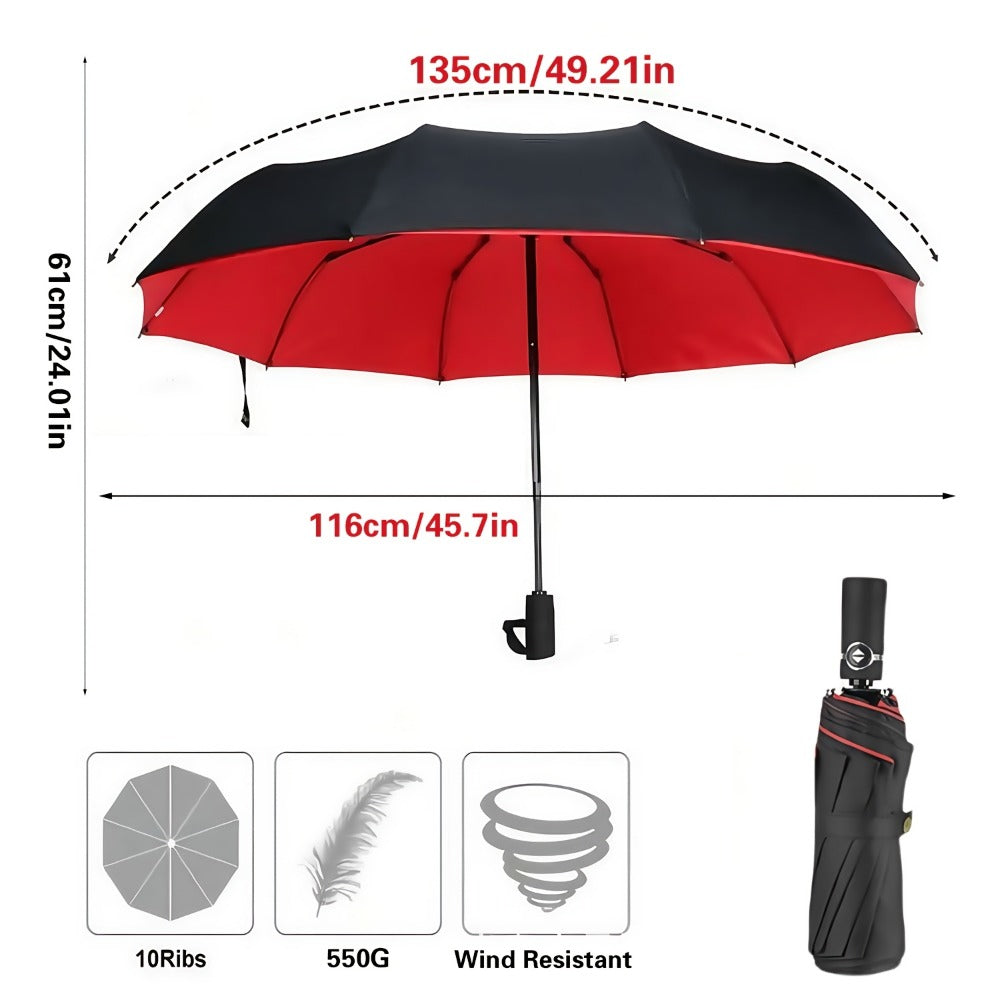Travel Umbrella – Windproof, Large Windproof Umbrella Rib Auto | Bag Vero – detail view 10
