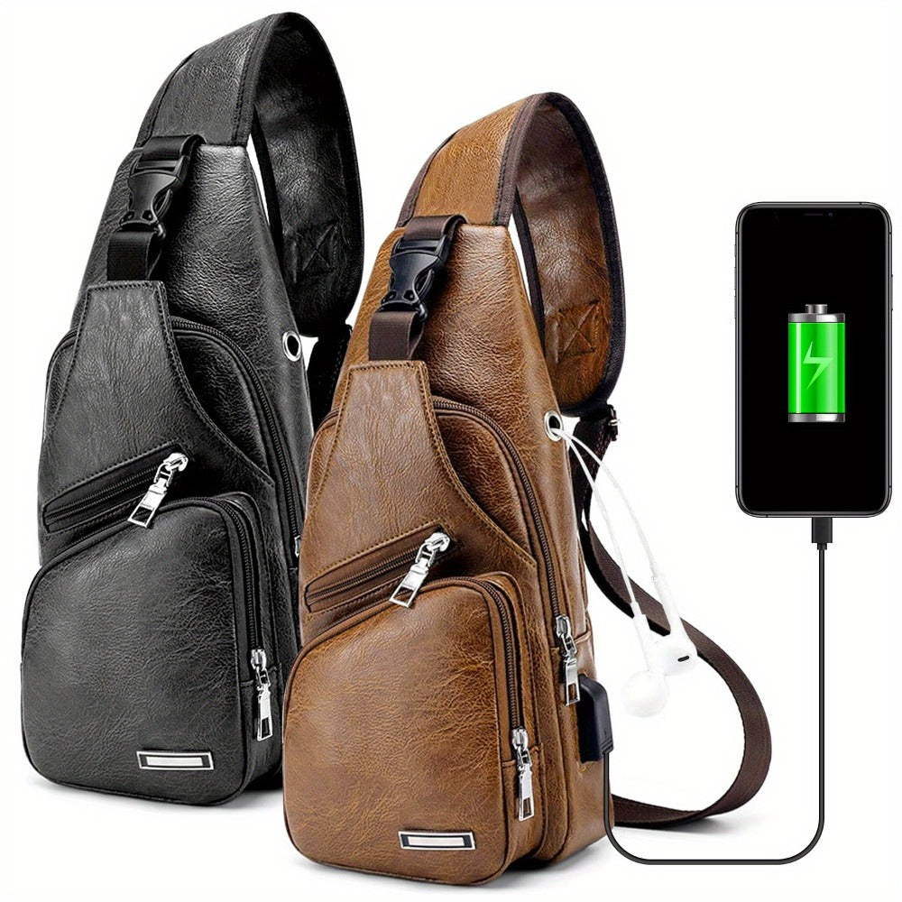 Men'S Stylish And Durable Anti-Theft Chest Bag, Comfortable, Secure, Multi-Functional, Adjustable Chest Bag, Shoulder Backpack for Sports And Outdoor Adventures