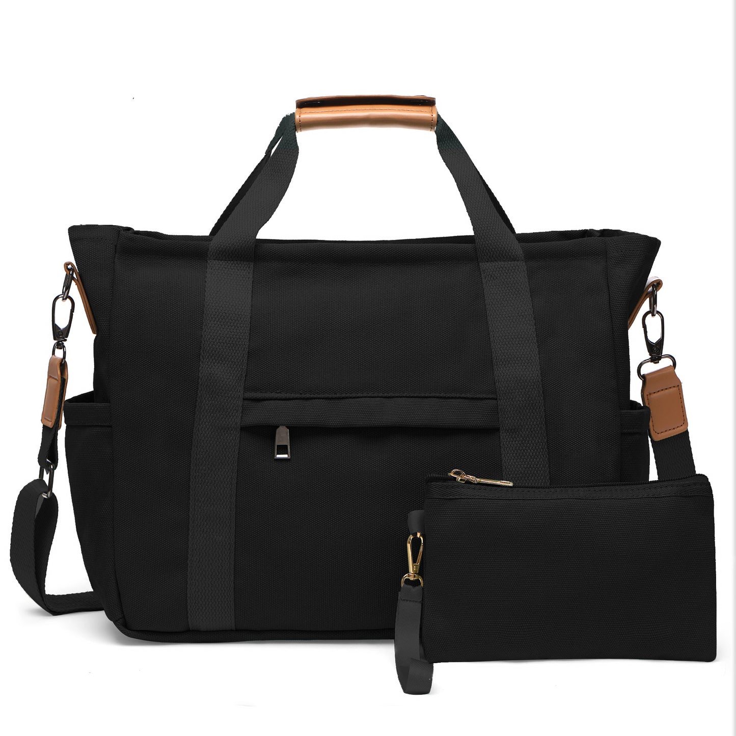 2PCS Sets Canva tote bag with Makeup Bags for Women, Casual Beach Crossbody Hobo Messenger Handbag Purses Bags for Work Gym Travel Shopping
