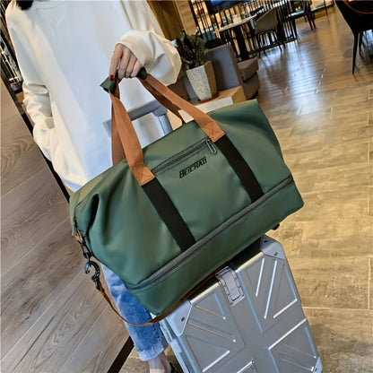 Large Capacity Travel Bag for Women; Deluxe Extra Large Handbag with Separate Compartments, Dry And Wet Separation, Suitable for Travel Exploration And Fitness; Maternity Bag; Bag with Independent Shoe Compartment Travel Bag