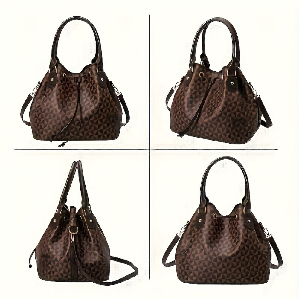 Korean New Fashion Handbags, Versatile Shoulder Bucket Bags, Retro Casual Commuter Tote Bags