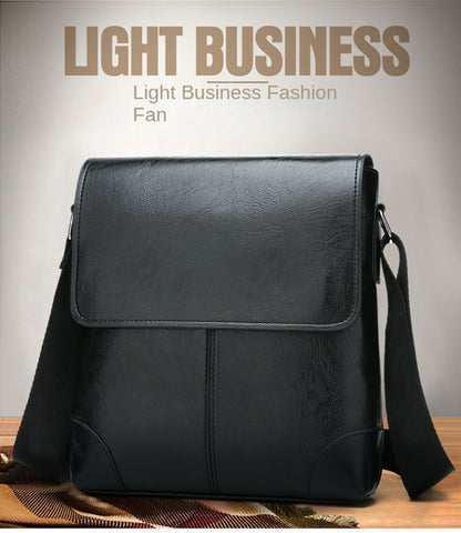 PU Textured Business Men's Shoulder Bag, Crossbody Men's Backpack, Scratch Resistant, Wear-resistant and High Quality, Briefcase Suitable for Office, Daily Travel, Local Fast Delivery