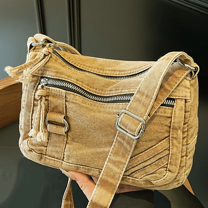 Womens  Turquoise Synthetic Handbag with Adjustable Strap MultiZipper Compartments Spacious Square Crossbody Bag with GoldenTone Hardware, GoldenTone Hardware Zippered Pocket Work, Shopping, Everyday Purse Durable Lining GoldenTone Hardwar