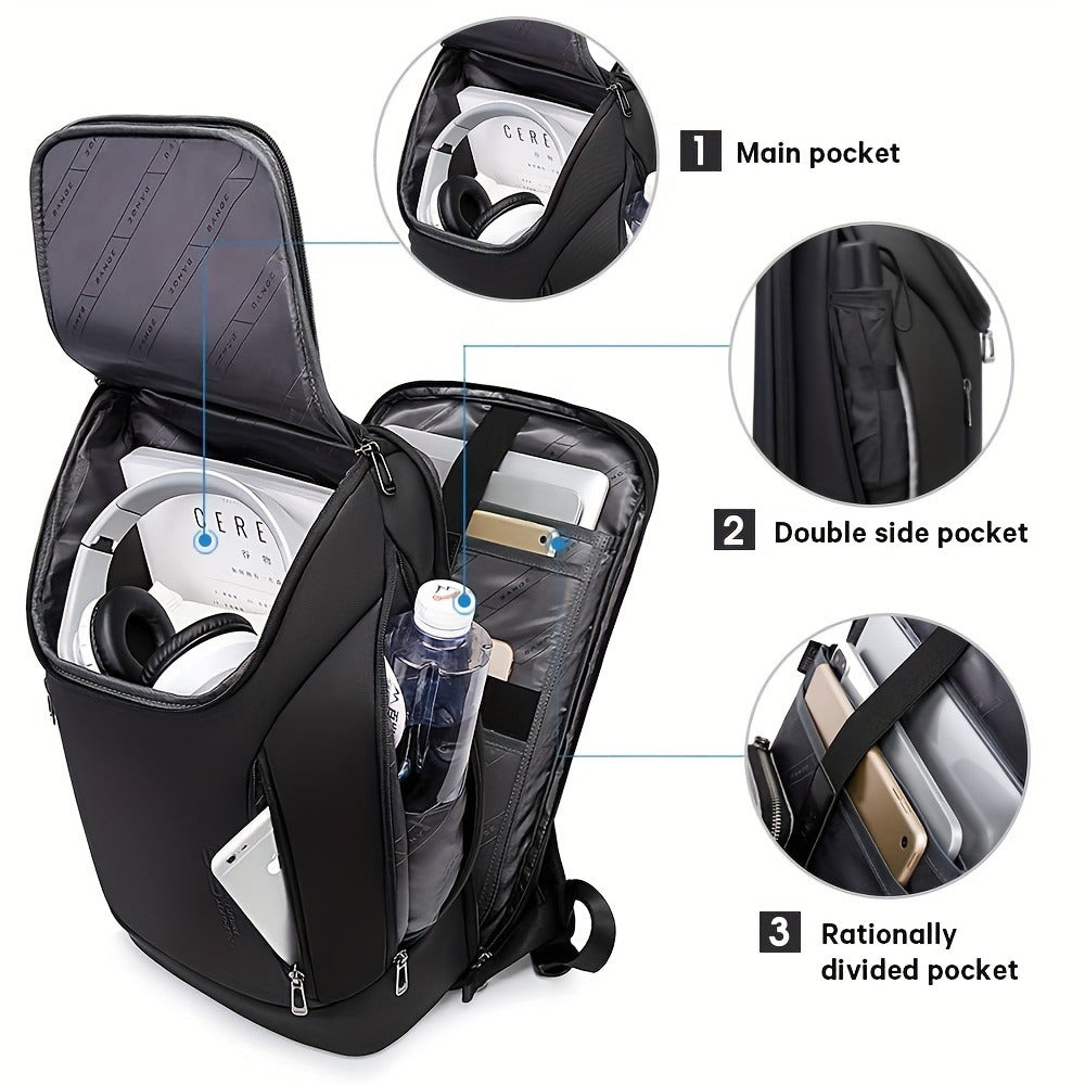 Travel Backpack, Airline-approved Laptop Schoolbag, Outdoor Sports Daypack, Business Men's Laptop Backpack, Large Capacity with Laptop Layer, Portable USB Charging Function, Travel Daily Commuting Sports Bag, Travel Essential