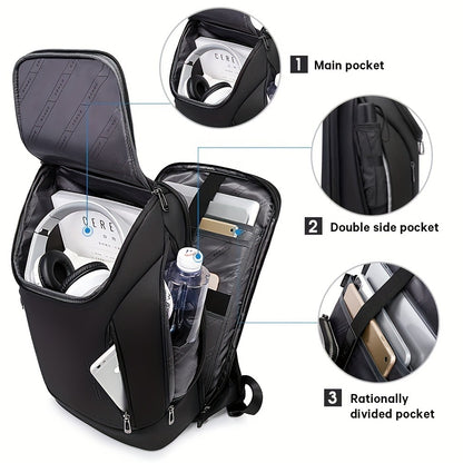 Travel Backpack, Airline-approved Laptop Schoolbag, Outdoor Sports Daypack, Business Men's Laptop Backpack, Large Capacity with Laptop Layer, Portable USB Charging Function, Travel Daily Commuting Sports Bag, Travel Essential