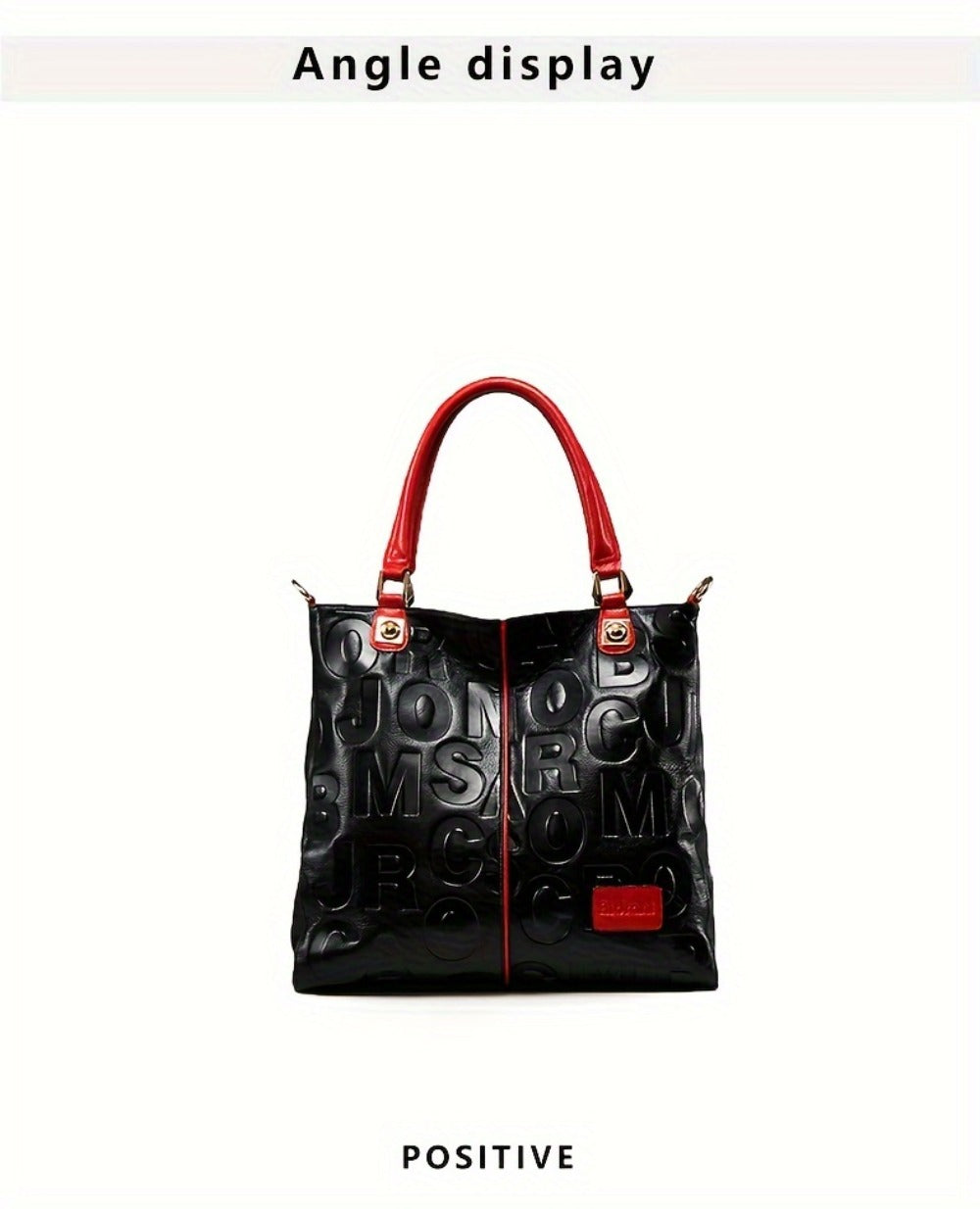 Head Layer Cowhide Letter Bag, Fashionable Motorcycle Bag, Tote Bag, Genuine Leather Women'S Bag, Handbag, Shoulder Bag, Fashionable Hand-held Crossbody Bag
