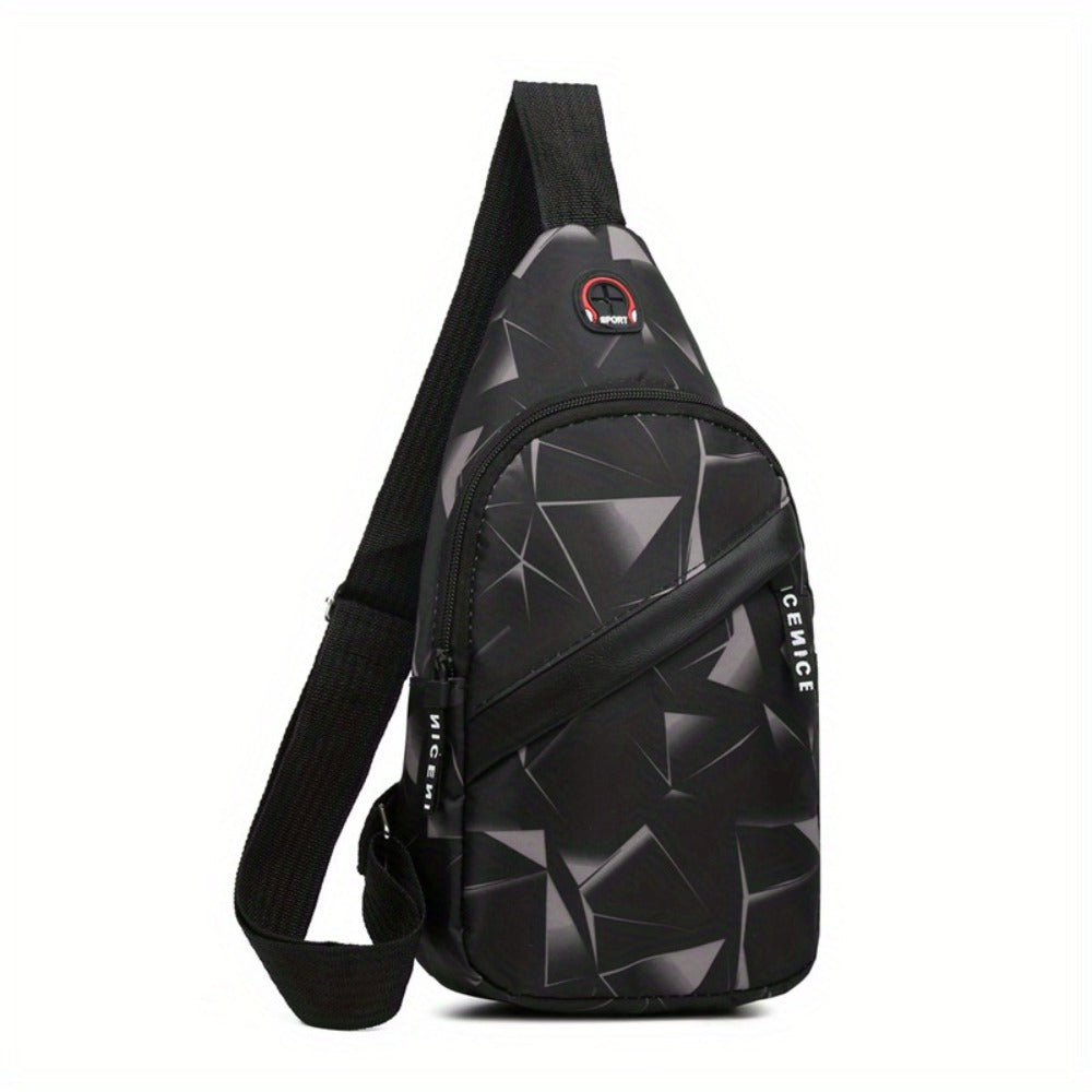 Men's Casual Chest Bag - Trendy Sports Crossbody with Adjustable Strap, Multifunctional Shoulder Sling in Red
