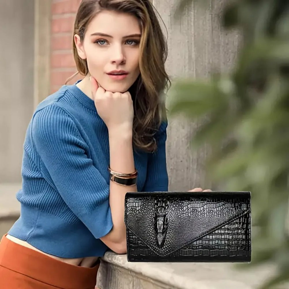 Women's Wallet – Envelope Clutch Magnetic Closure Embossed | Bag Vero – detail view 11