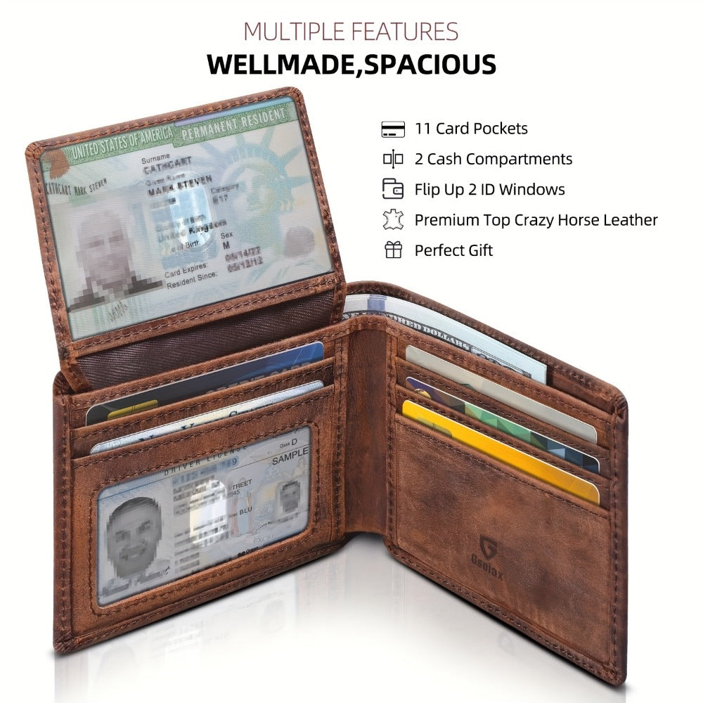 Men's Wallet – RFID Blocking, Dual Cash Section Leather Rfid | Bag Vero – detail view 10